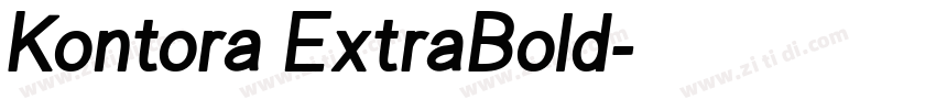 Kontora ExtraBold字体转换